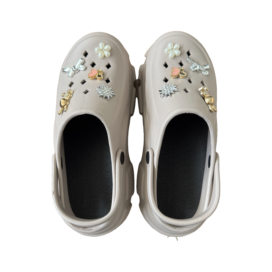 Bone Garden Charm Chunky Clog