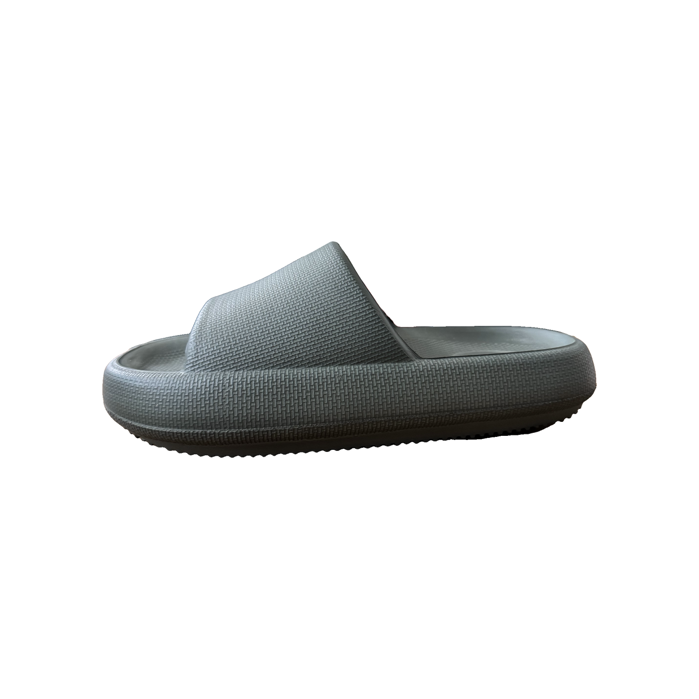 Sage Ribbed Platform Slide