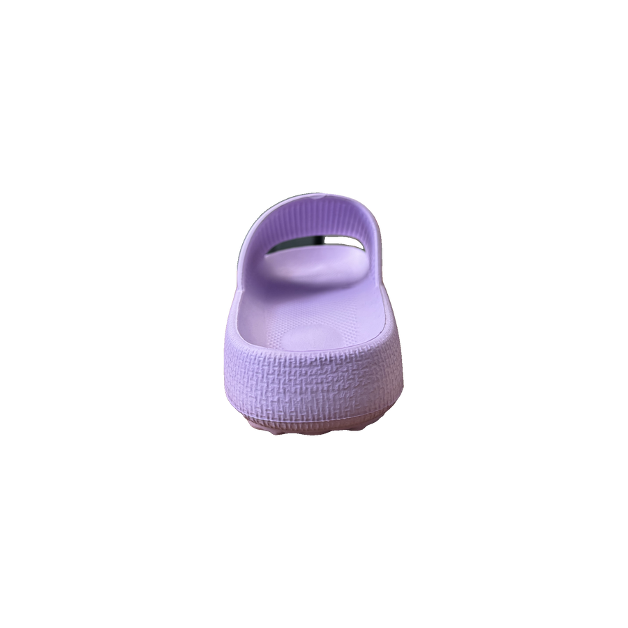 Lavender Ribbed Platform Slide