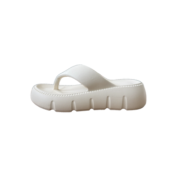 Ivory Toe Loop Platform Sandal