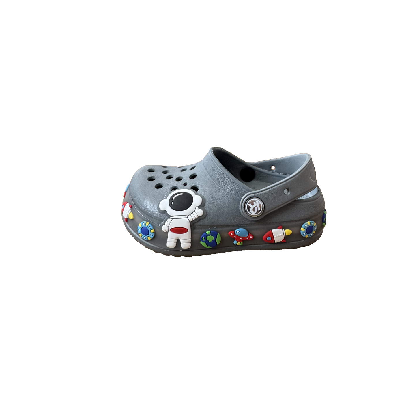 Gray Space Charm Clog