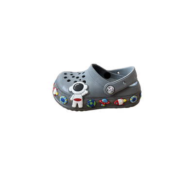 Gray Space Charm Clog