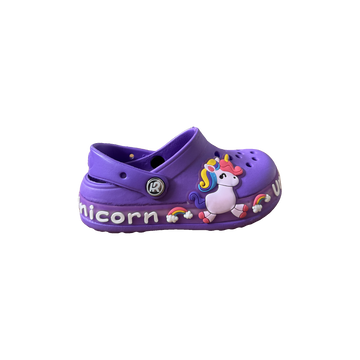 Purple Unicorn Charm Clog