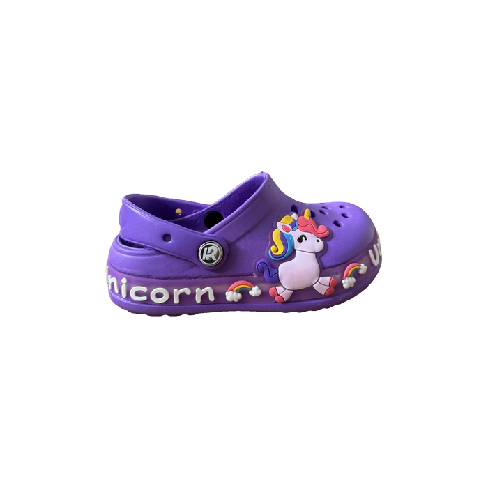 Purple Unicorn Charm Clog