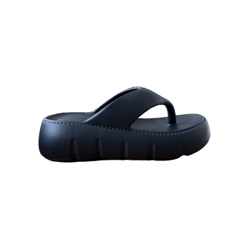 Black Toe Loop Platform Sandal
