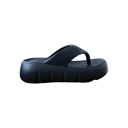 Black Toe Loop Platform Sandal