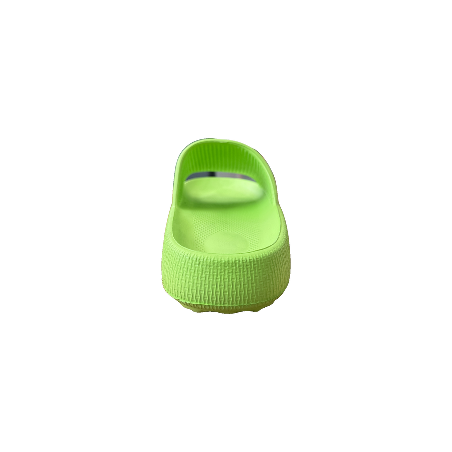 Lime Ribbed Platform Slide