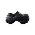 Black Garden Charm Chunky Clog