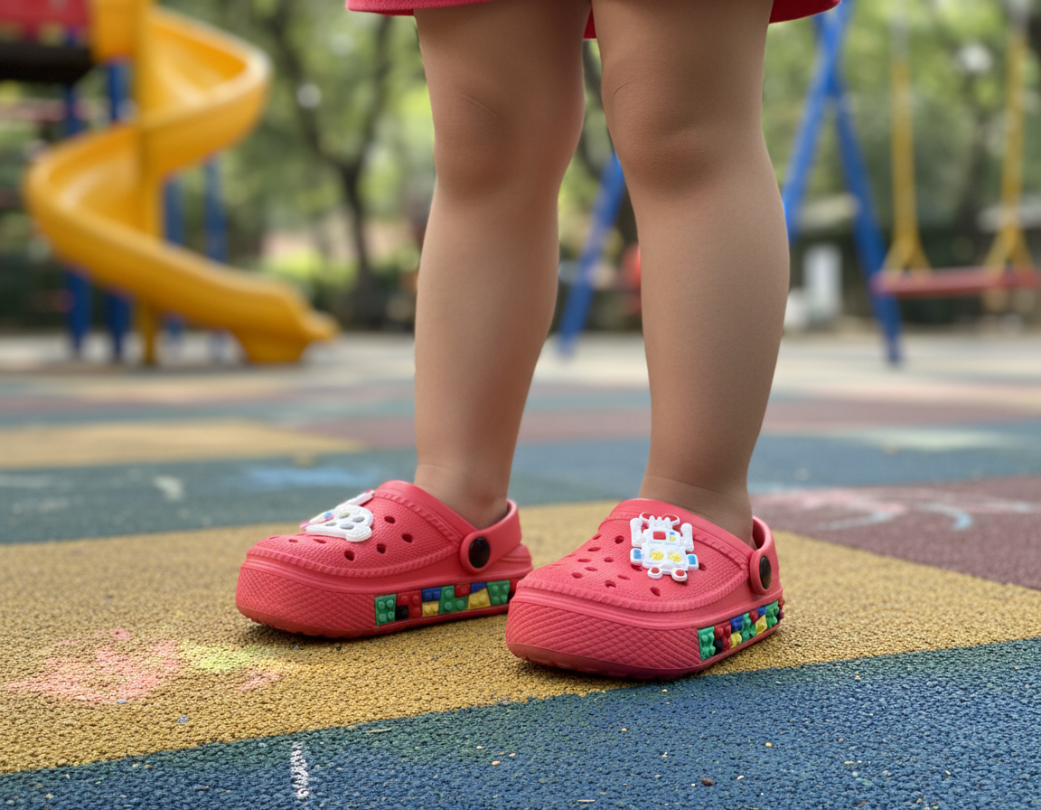 Mini Cloud Big Red on feet