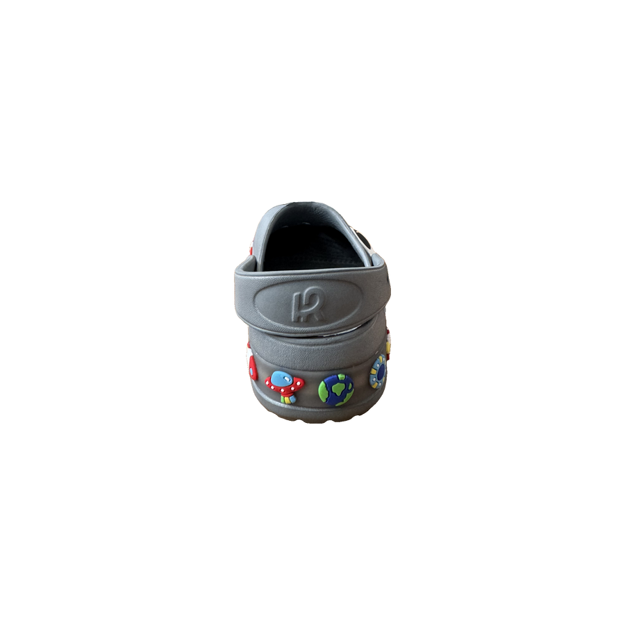 Gray Space Charm Clog