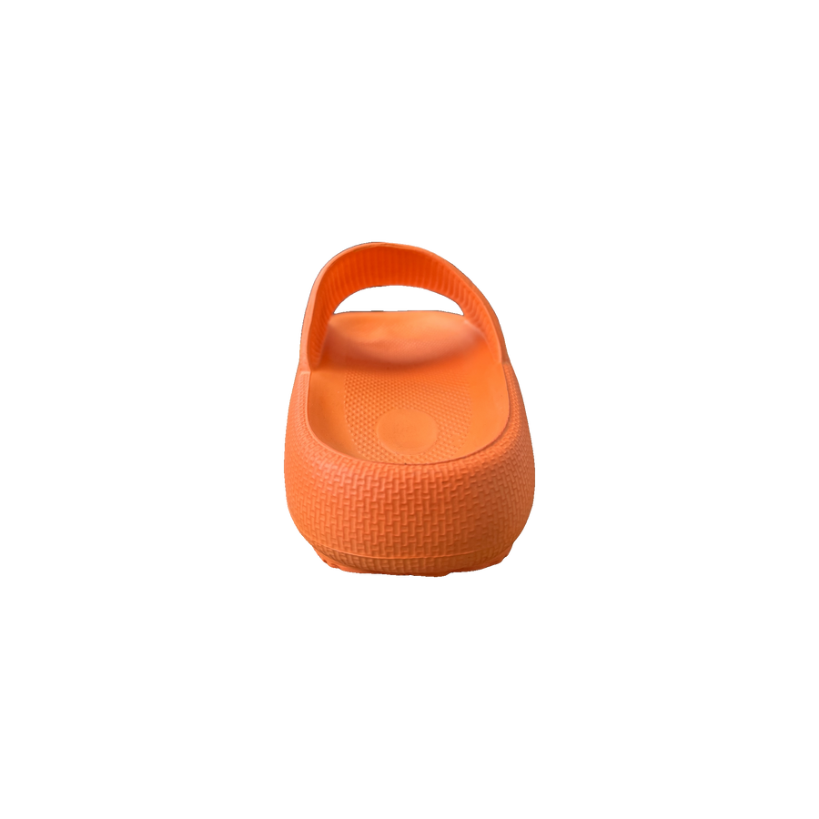 Orange Ribbed Platform Slide