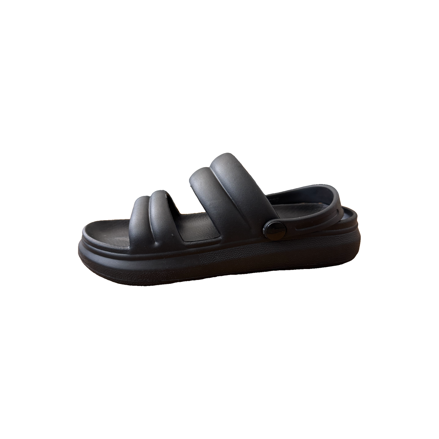 Black Double Strap Slide