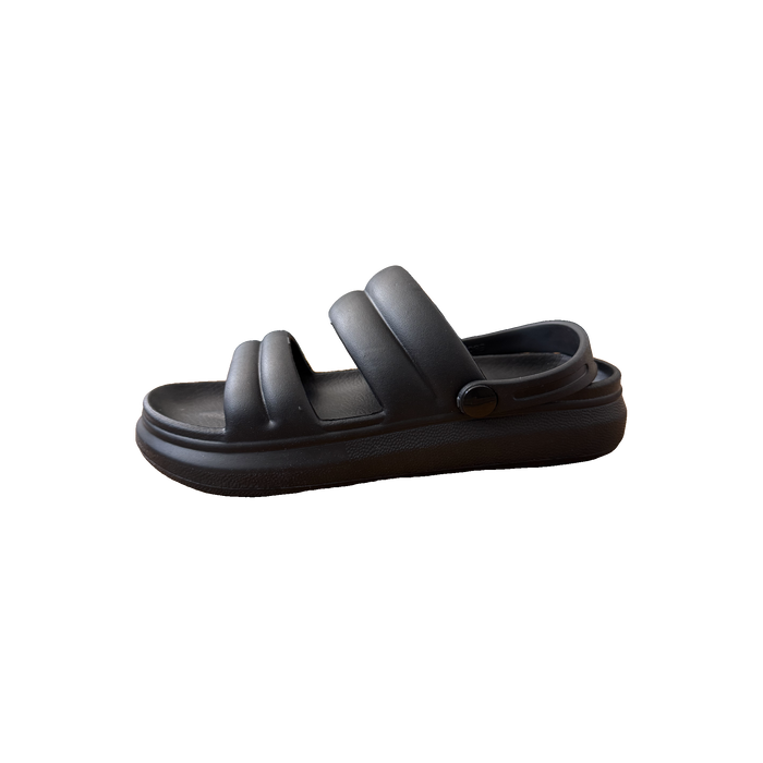 Black Double Strap Slide