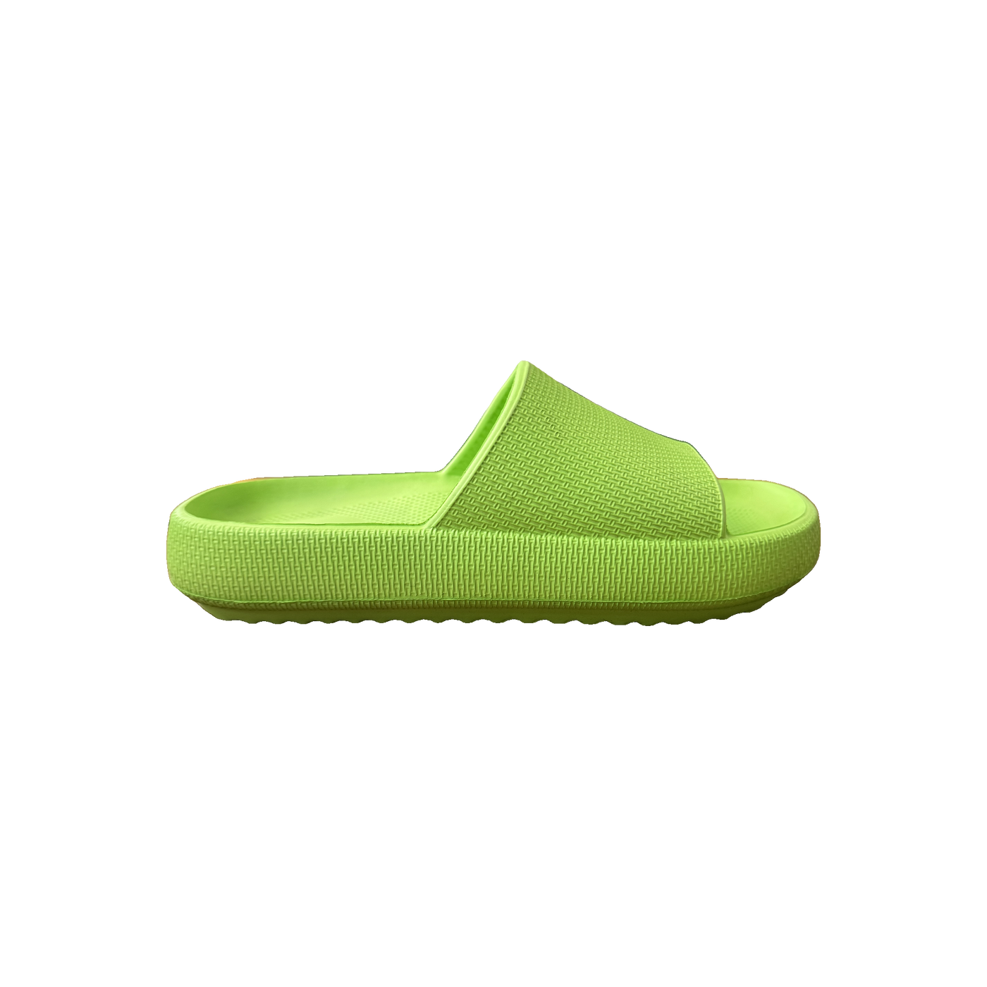 Lime Ribbed Platform Slide