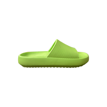 Lime Ribbed Platform Slide